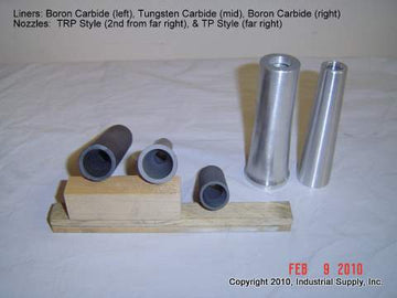 Boron Carbide Sandblasting Nozzle Insert: INSERT 21/32" OD - STRAIGHT BORE - 0