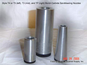 Pictures of our boron carbide nozzles