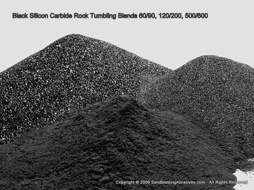 Black Silicon Carbide Rock Tumbling Grit - Professional Grade Abrasive Media (25 lb)
