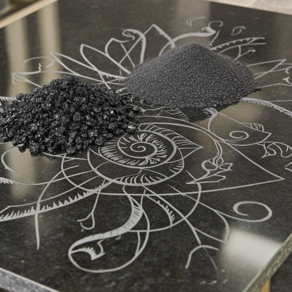 Black silicon carbide grits 
