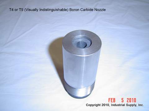 Boron Carbide Sandblasting Nozzle: You Pick Bore Size & Length. T4 Series