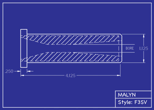 Short Venturi Flanged B4C Nozzle F3SV