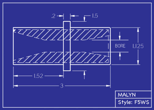 Wide Spray Mid Flange Boron Carbide Sandblasting Nozzle