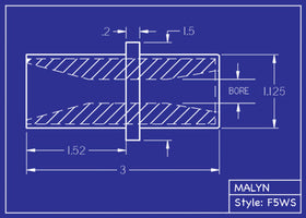 Wide Spray Mid Flange Boron Carbide Sandblasting Nozzle