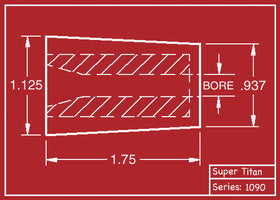 Super Titan Tungsten Carbide Sandblasting Nozzles 1090 Tapered