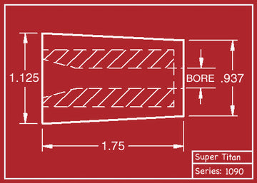 Super Titan Tungsten Carbide Sandblasting Nozzles 1090 Tapered