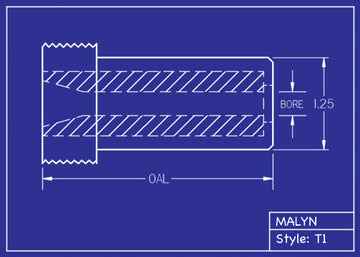Sandblasting Nozzle, Boron Carbide, Threaded